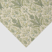 William Morris Hyacinth Bloem sagegroen Patroon  Tissuepapier (Detail)
