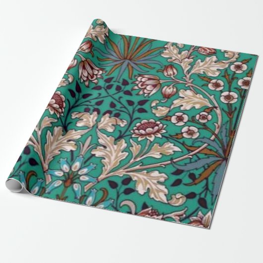 William Morris Hyacinth Cadeaupapier (Uitgerold)