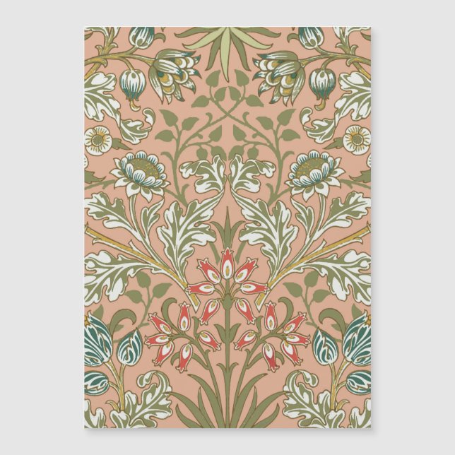 William Morris Hyacinth Flower Roos Art (Voorkant)