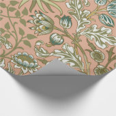William Morris Hyacinth Flower Roos Art Cadeaupapier (Hoek)