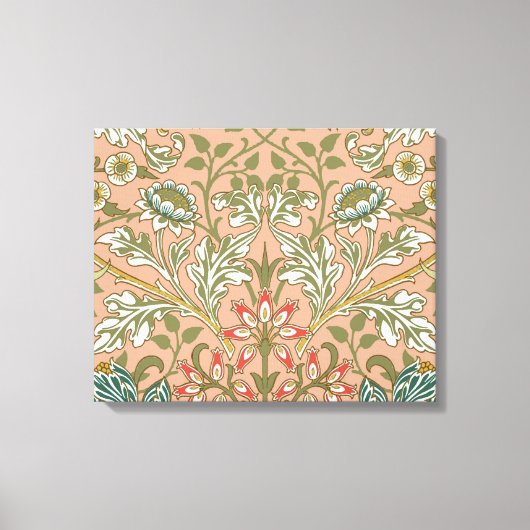 William Morris Hyacinth Flower Roos Art Canvas Afdruk (Voorkant)