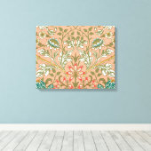 William Morris Hyacinth Flower Roos Art Canvas Afdruk (Insitu (Houten vloer))