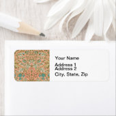 William Morris Hyacinth Flower Roos Art Etiket (Insitu)