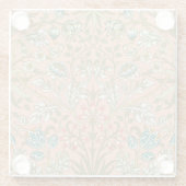 William Morris Hyacinth Flower Roos Art Glazen Onderzetter (Achterkant)