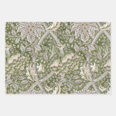 William Morris Hyacinth Flower Roos Art Inpakpapier Vel (Voorkant 2)
