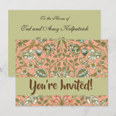 William Morris Hyacinth Flower Roos Art Kaart (Voorkant / Achterkant)