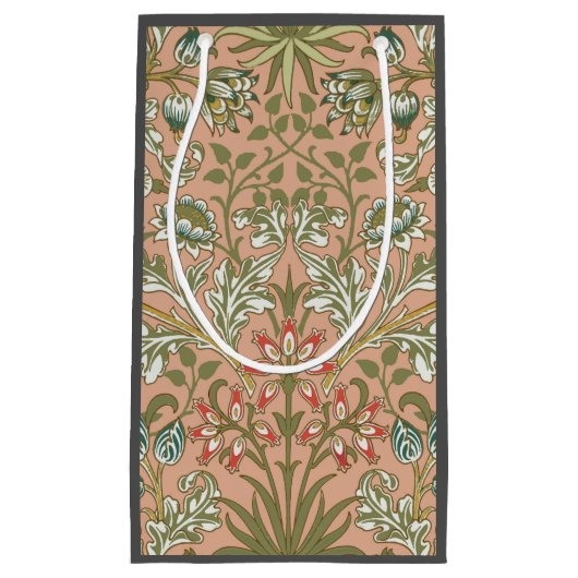 William Morris Hyacinth Flower Roos Art Klein Cadeauzakje (Voorkant)