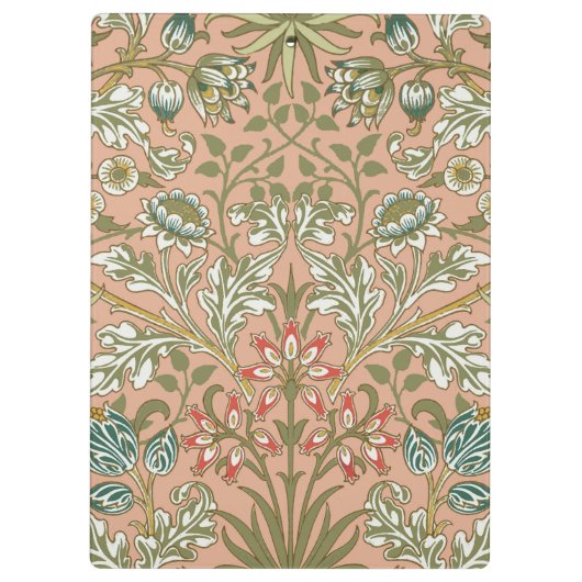 William Morris Hyacinth Flower Roos Art Klembord (Achterkant)
