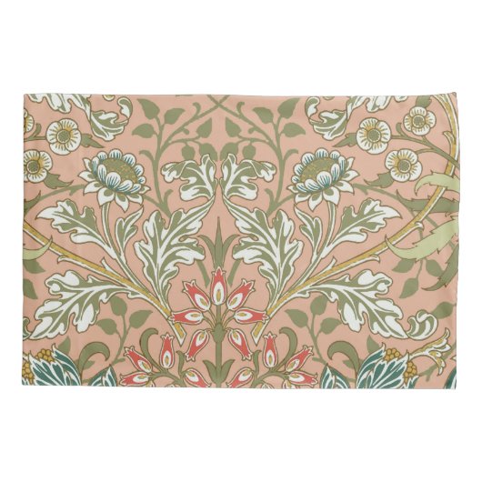 William Morris Hyacinth Flower Roos Art Kussensloop (Achterkant)