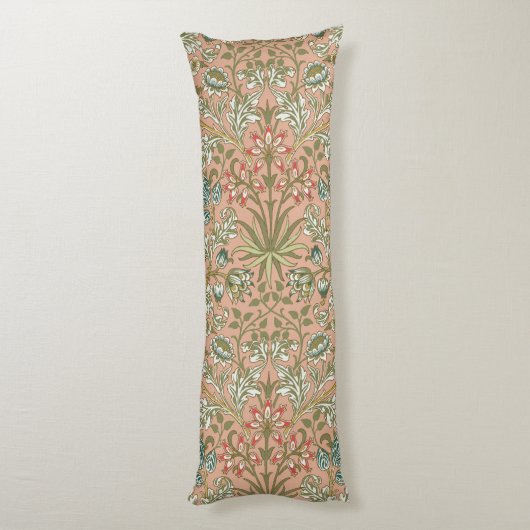William Morris Hyacinth Flower Roos Art Lichaamskussen (Achterkant (Verticaal))