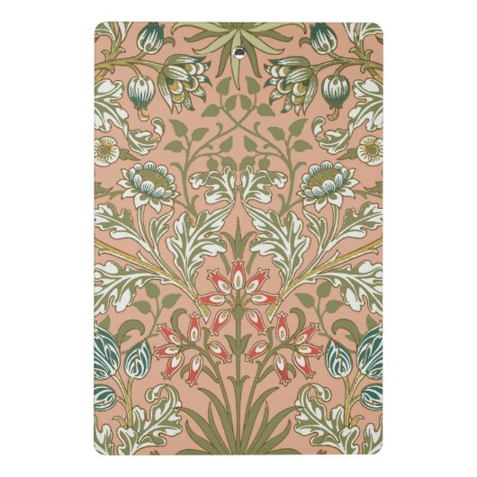 William Morris Hyacinth Flower Roos Art Mini Klembord (Achterkant)