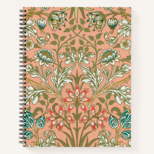 William Morris Hyacinth Flower Roos Art Notitieboek