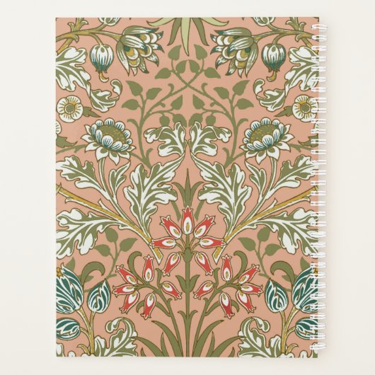 William Morris Hyacinth Flower Roos Art Planner (Achterkant)