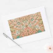 William Morris Hyacinth Flower Roos Art Rechthoekige Sticker (Envelop)