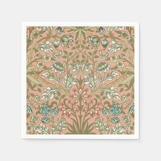 William Morris Hyacinth Flower Roos Art Servet (Voorkant)
