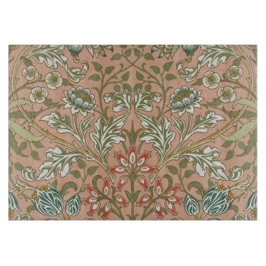 William Morris Hyacinth Flower Roos Art Snijplank (Voorkant)