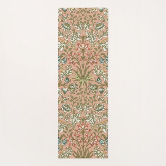 William Morris Hyacinth Flower Roos Art Yogamat (Achterkant)