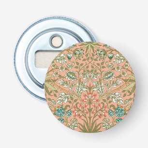William Morris Hyacinth Patroon Stof Roze Button Flesopener