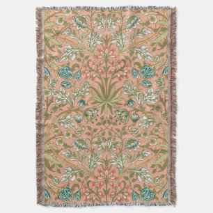 William Morris Hyacinth Patroon Stof Roze Deken