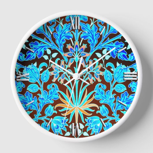 William Morris Hyacinth Print, Aqua en Brown (Voorkant)