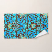William Morris Hyacinth Print, Aqua en Brown Bad Handdoek (Handdoek)