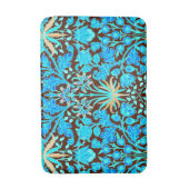 William Morris Hyacinth Print, Aqua en Brown Badmat (Voorkant Verticaal)