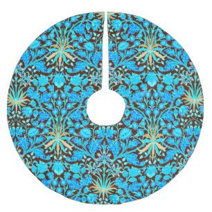 William Morris Hyacinth Print, Aqua en Brown Kerstboom Rok