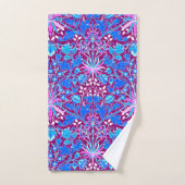 William Morris Hyacinth Print, Aqua en Paars Bad Handdoek (Handdoek)
