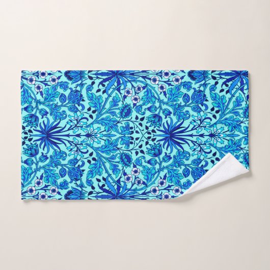 William Morris Hyacinth Print, Aqua en Turquoise Bad Handdoek (Handdoek)