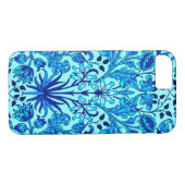 William Morris Hyacinth Print, Aqua en Turquoise Case-Mate iPhone Case (Achterkant (Horizontaal))