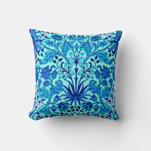 William Morris Hyacinth Print, Aqua en Turquoise Kussen