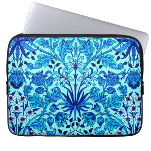 William Morris Hyacinth Print, Aqua en Turquoise Laptop Sleeve