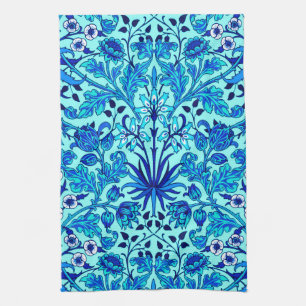 William Morris Hyacinth Print, Aqua en Turquoise Theedoek