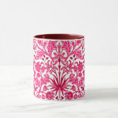 William Morris Hyacinth Print, Bourgogne en roze Mok (Midden)