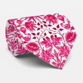 William Morris Hyacinth Print, Bourgogne en roze Stropdas (Opgerold)