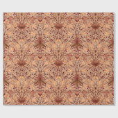 William Morris Hyacinth Print, Brown en Beige Cadeaupapier (Vlak)