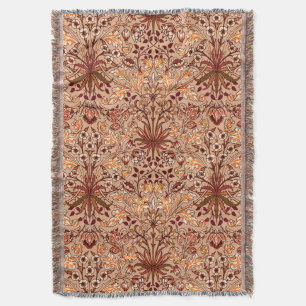 William Morris Hyacinth Print, Brown en Beige Deken