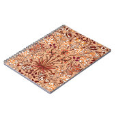 William Morris Hyacinth Print, Brown en Beige Notitieboek (Linkerzijde)