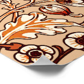 William Morris Hyacinth Print, Brown en Beige Poster (Hoek)