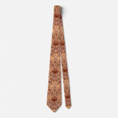 William Morris Hyacinth Print, Brown en Beige Stropdas (Voorkant)
