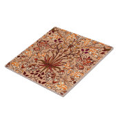 William Morris Hyacinth Print, Brown en Beige Tegeltje (Zijkant)