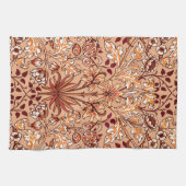 William Morris Hyacinth Print, Brown en Beige Theedoek (Horizontaal)