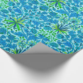 William Morris Hyacinth Print, Cerulean Blue Cadeaupapier (Hoek)