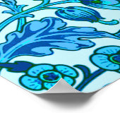 William Morris Hyacinth Print, Cerulean Blue Poster (Hoek)