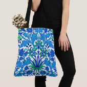 William Morris Hyacinth Print, Cerulean Blue Tote Bag (Dichtbij)