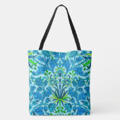 William Morris Hyacinth Print, Cerulean Blue Tote Bag (Achterkant)