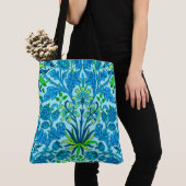 William Morris Hyacinth Print, Cerulean Blue Tote Bag (Dichtbij)