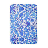 William Morris Hyacinth Print, Cobalt Blue en Whit Badmat (Voorkant Verticaal)