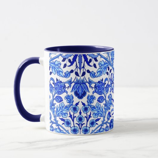 William Morris Hyacinth Print, Cobalt Blue en Whit Mok (Links)