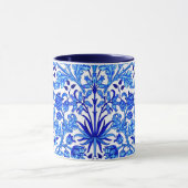 William Morris Hyacinth Print, Cobalt Blue en Whit Mok (Midden)